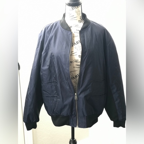 Super Bowl LI Men’s Bomber Style Jacket - Navy with Black Collar Detail, Zip Up - Picture 7 of 14